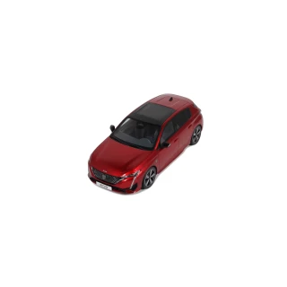 PEUGEOT 308 GT RED 2022 OttO mobile 1:18 Resinemodell (Türen, Motorhaube... nicht zu öffnen!)